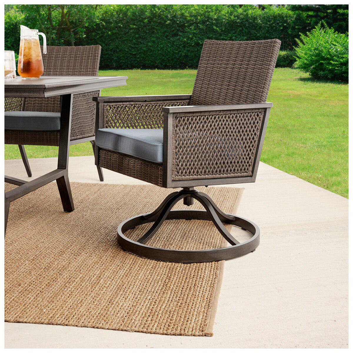 Agio Summerton Woven 7 Piece Dining Set