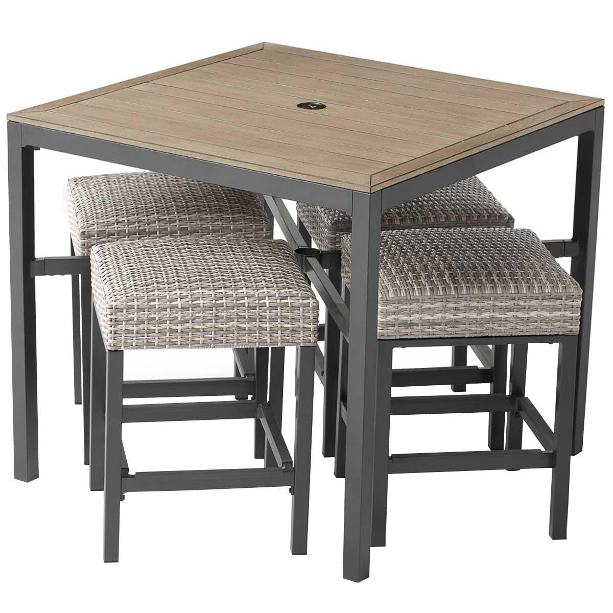 Agio Winlock Woven 5 Piece High Dining Set