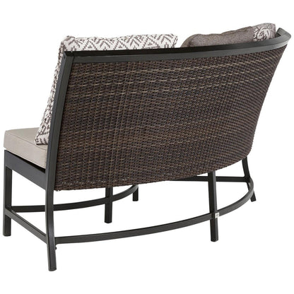 Agio Woven Bench 4 Piece Dining Set