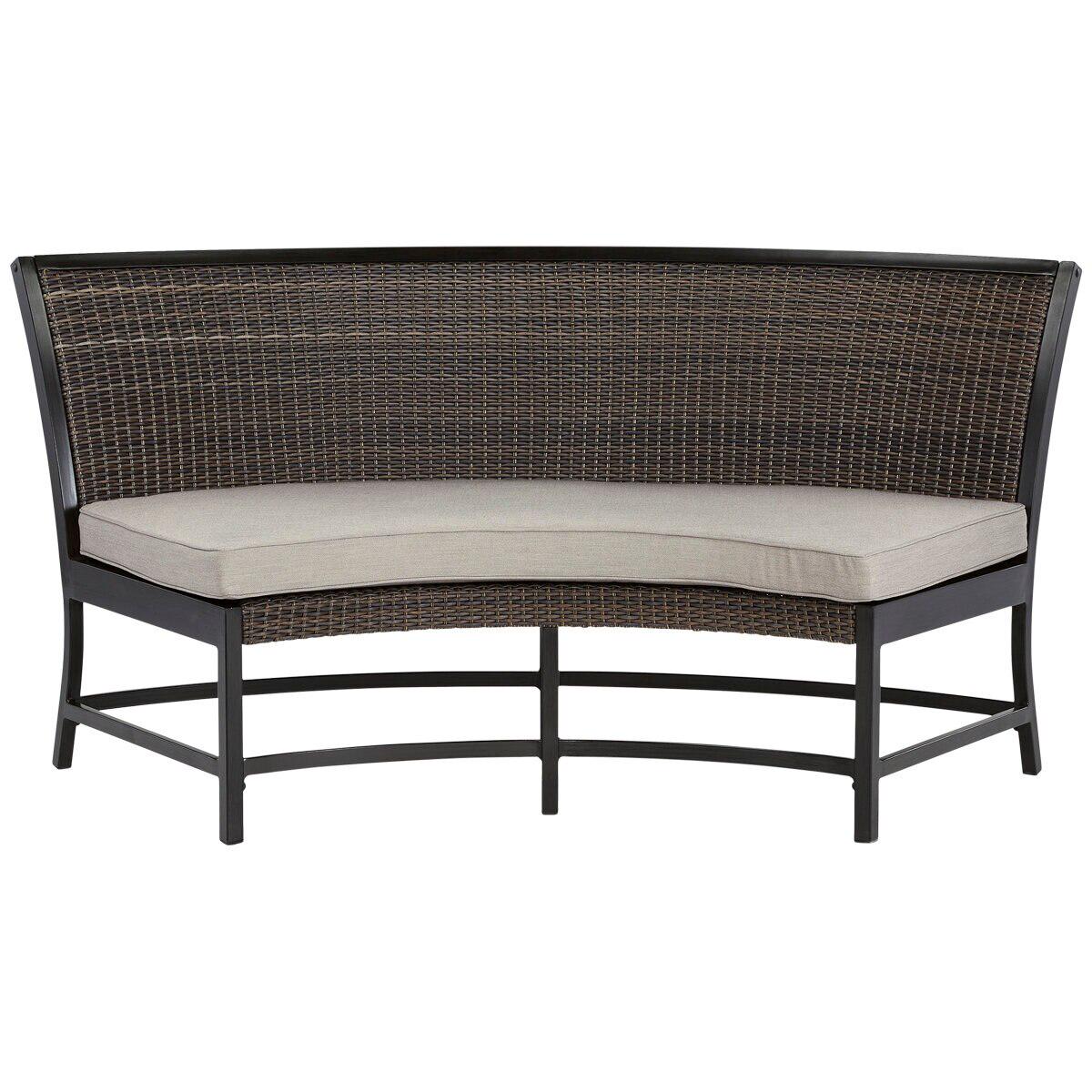Agio Woven Bench 4 Piece Dining Set