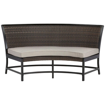 Agio Woven Bench 4 Piece Dining Set