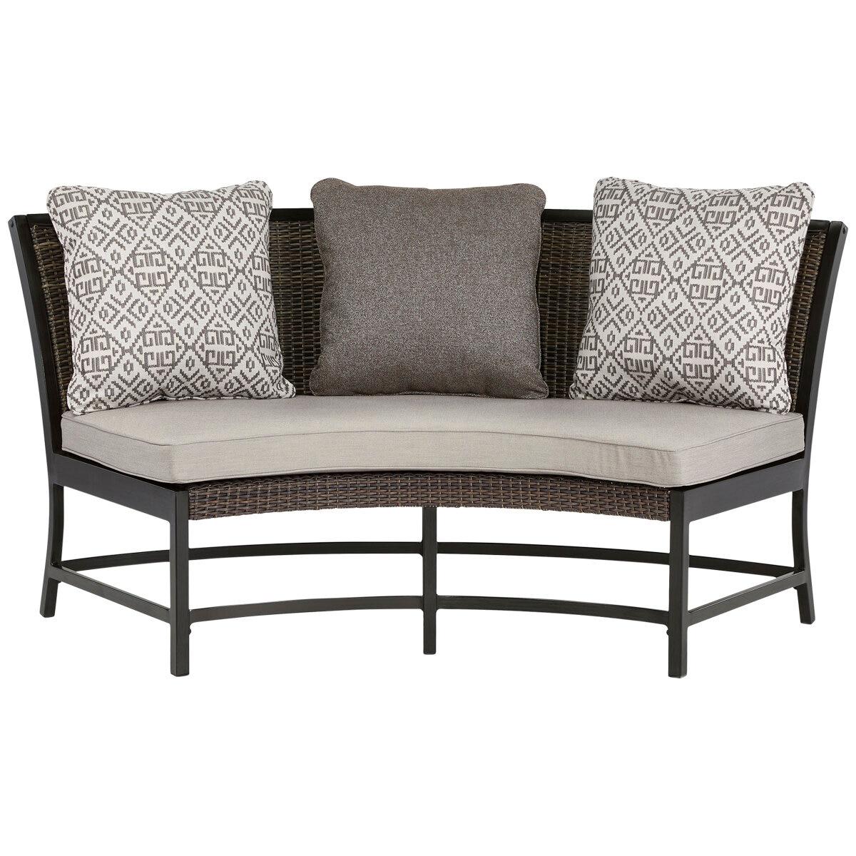 Agio Woven Bench 4 Piece Dining Set