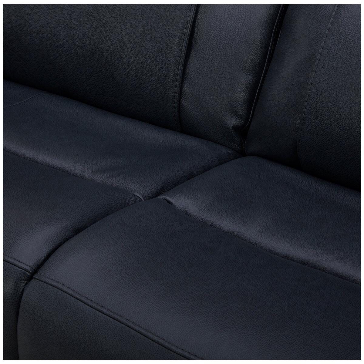 Aiden and Ivy Leather Power Reclining Sofa With Power Headrests