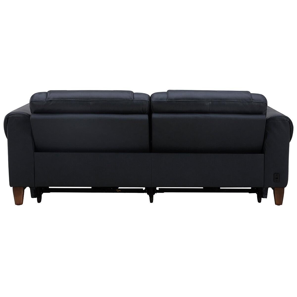Aiden and Ivy Leather Power Reclining Sofa With Power Headrests