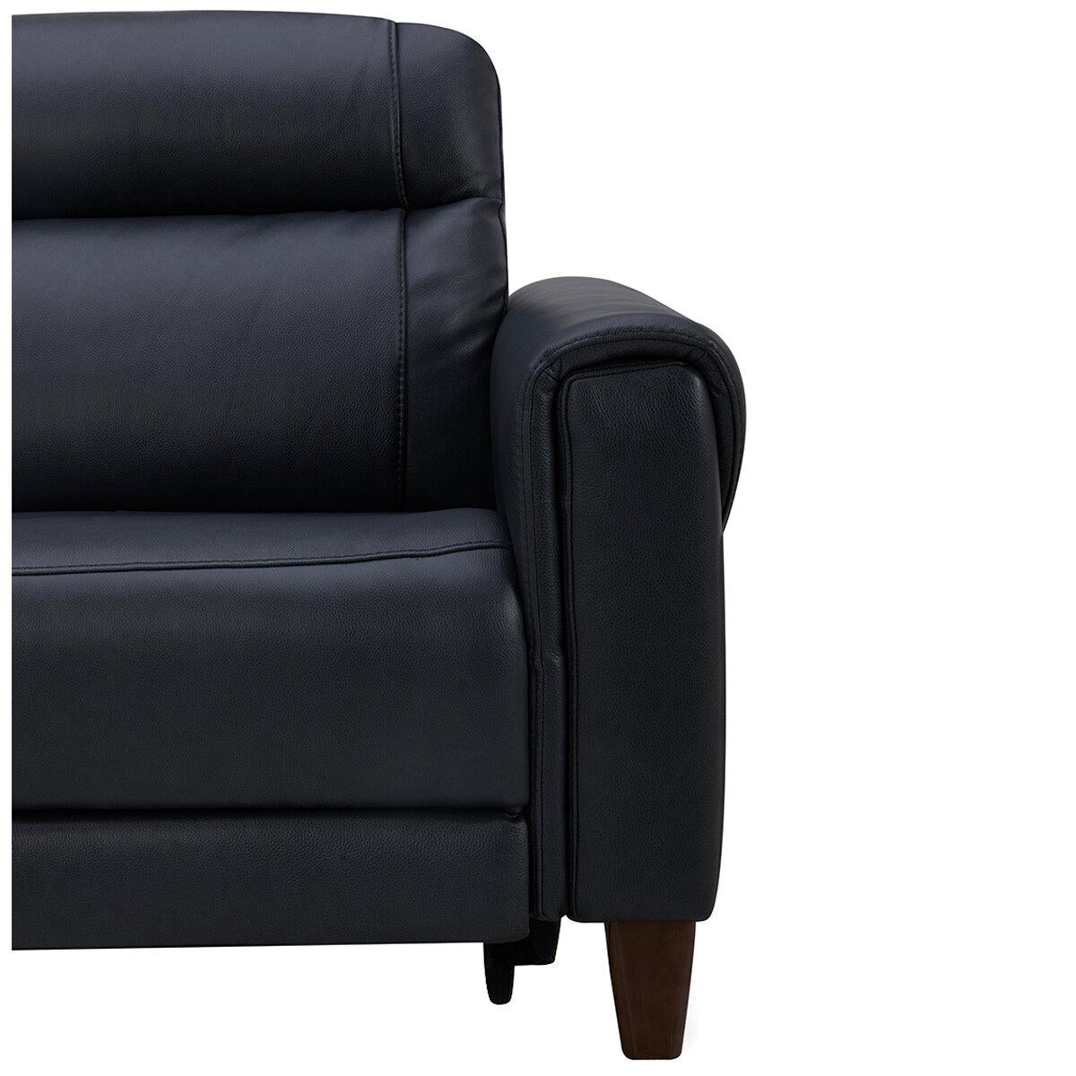 Aiden and Ivy Leather Power Reclining Sofa With Power Headrests