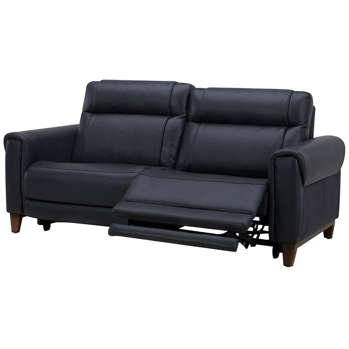 Aiden and Ivy Leather Power Reclining Sofa With Power Headrests