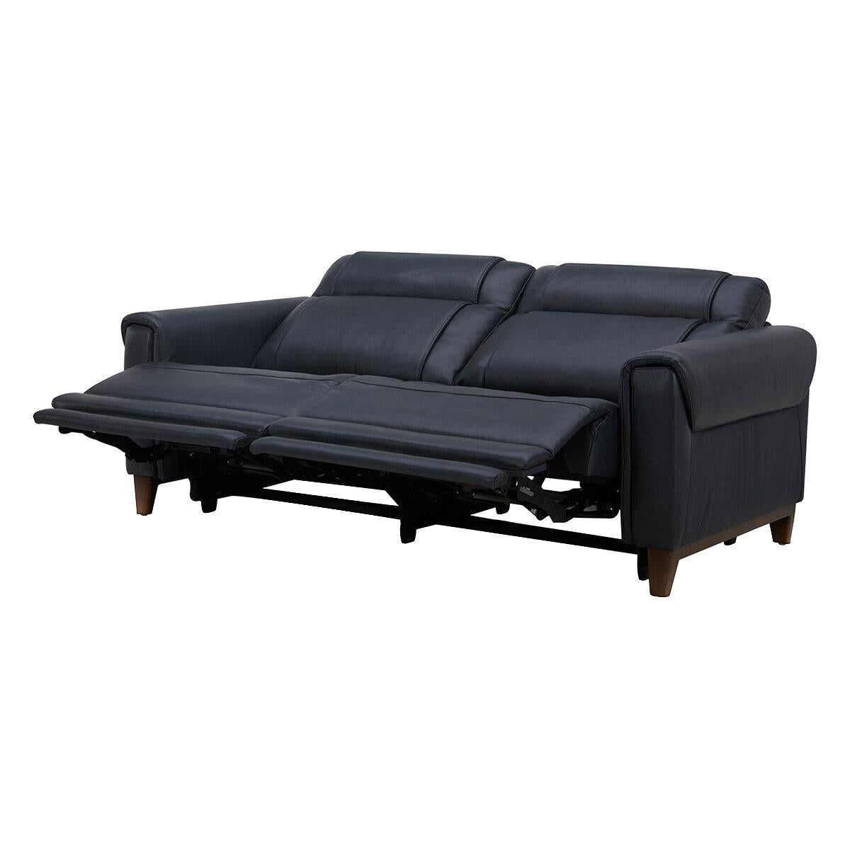 Aiden and Ivy Leather Power Reclining Sofa With Power Headrests