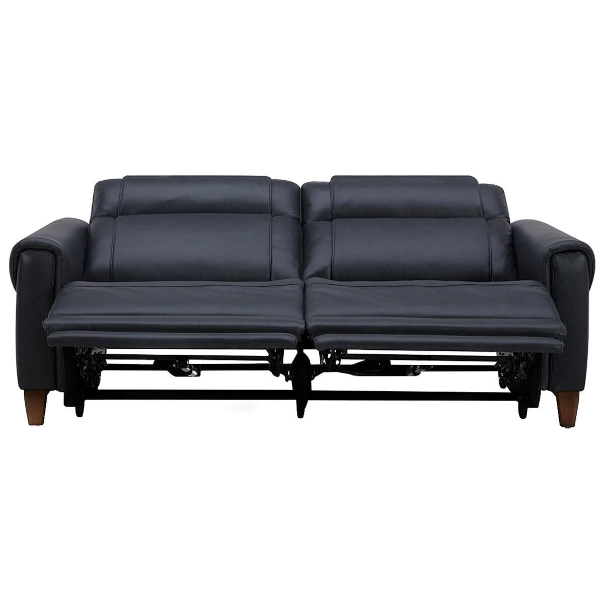 Aiden and Ivy Leather Power Reclining Sofa With Power Headrests
