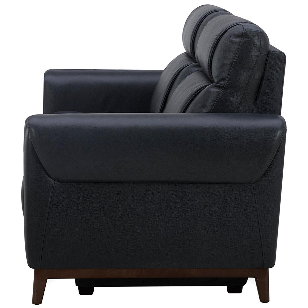 Aiden and Ivy Leather Power Reclining Sofa With Power Headrests