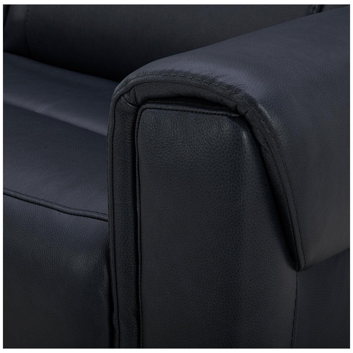 Aiden and Ivy Leather Power Reclining Sofa With Power Headrests