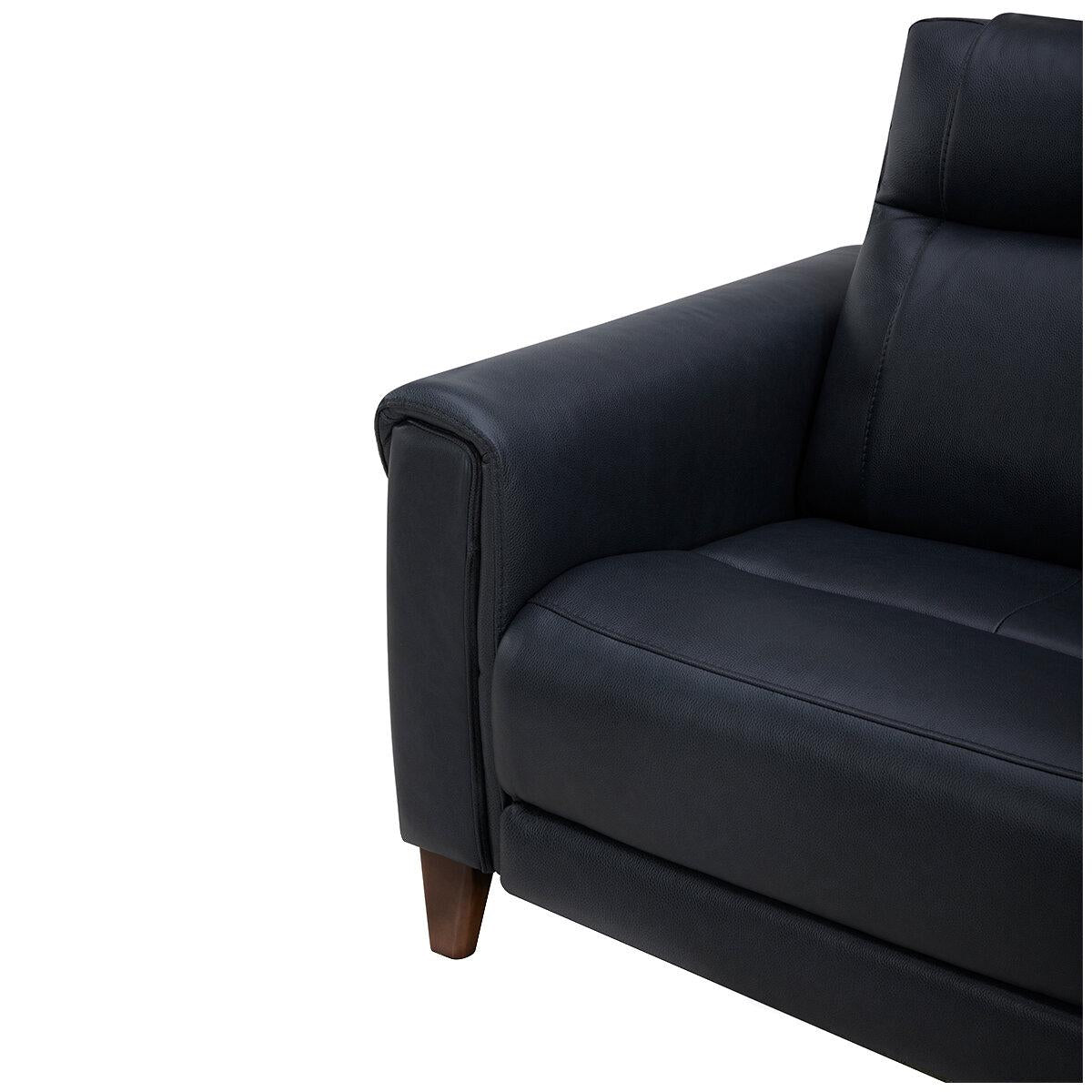 Aiden and Ivy Leather Power Reclining Sofa With Power Headrests