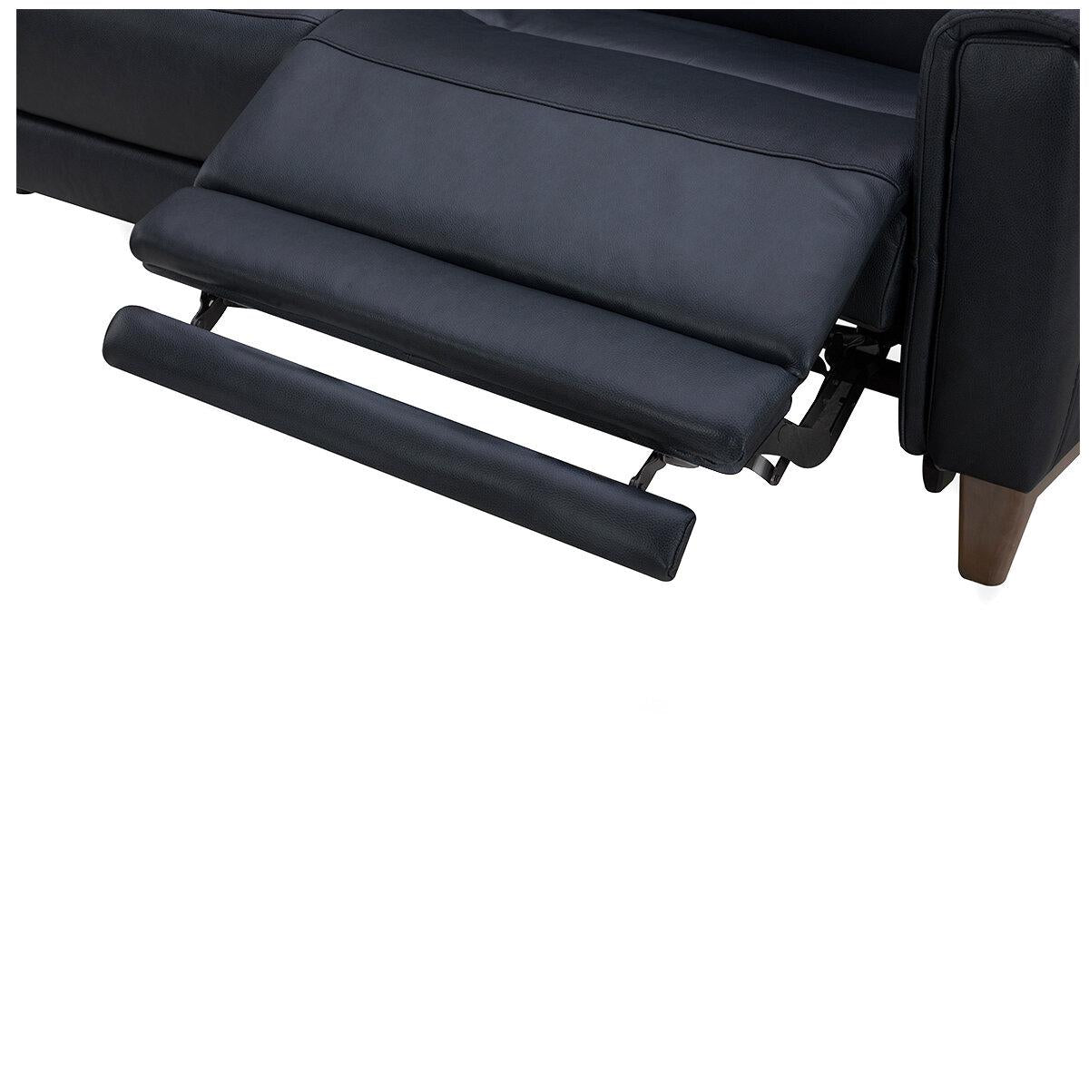 Aiden and Ivy Leather Power Reclining Sofa With Power Headrests