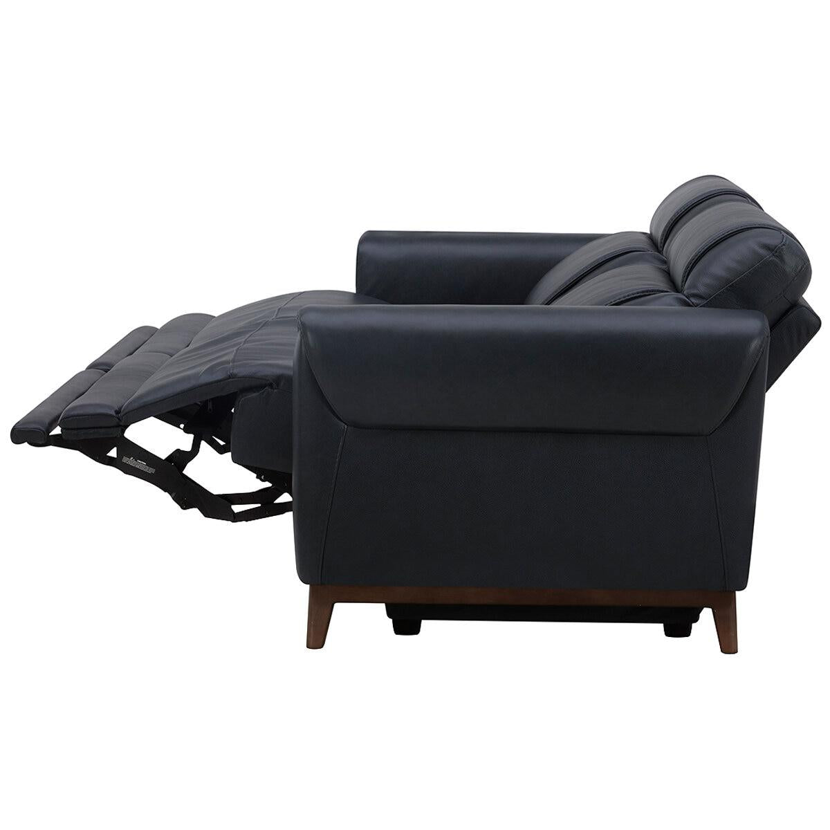 Aiden and Ivy Leather Power Reclining Sofa With Power Headrests
