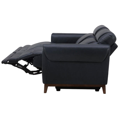 Aiden and Ivy Leather Power Reclining Sofa With Power Headrests