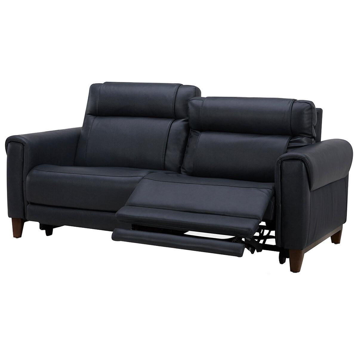 Aiden and Ivy Leather Power Reclining Sofa With Power Headrests