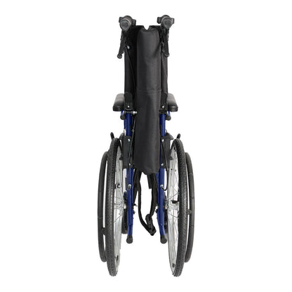 Altus Transport Wheelchair Lightweight Folding Self Propelled 20 Inch Wheel Blue