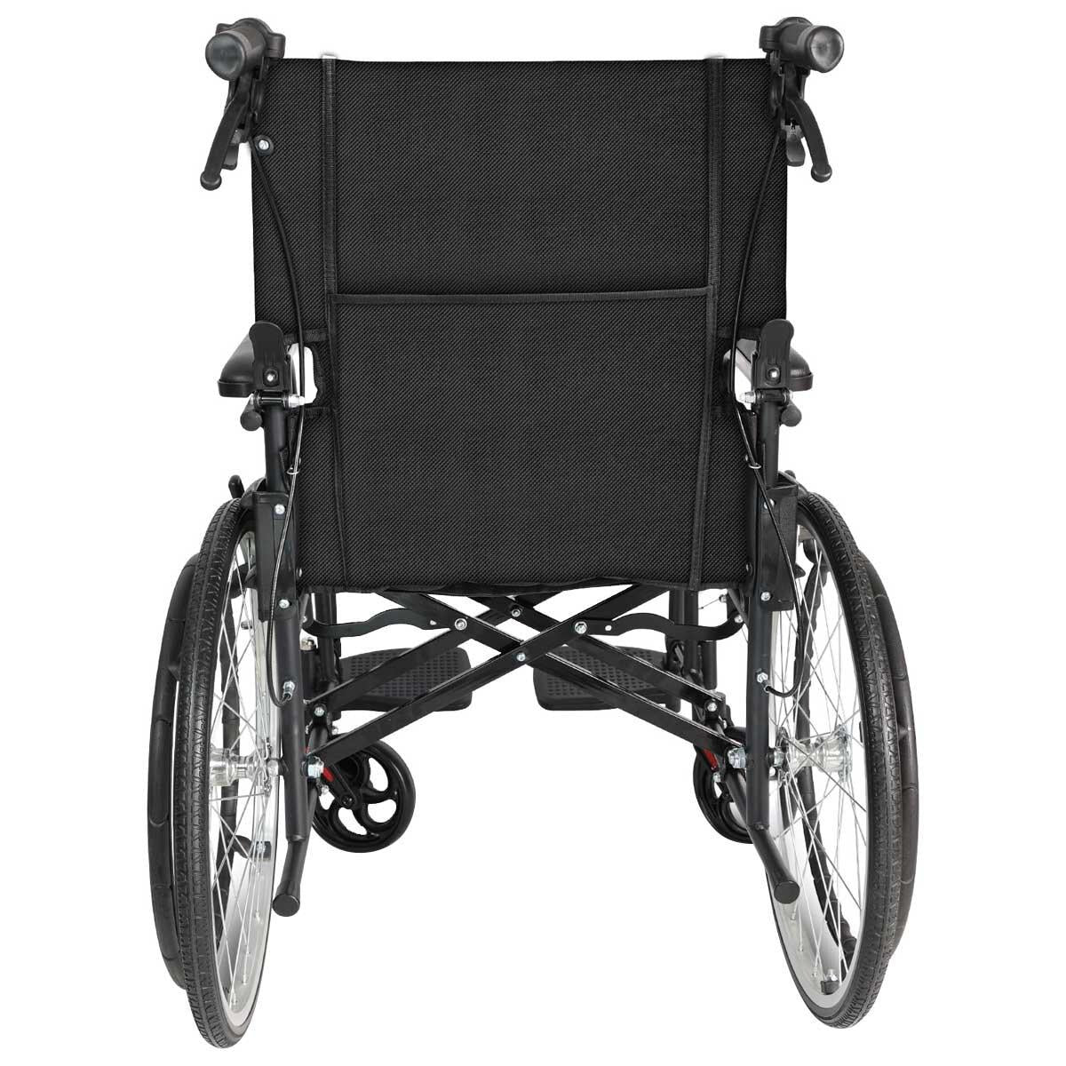 Altus Transport Wheelchair Lightweight Folding Self Propelled 20 Inch Wheel Black