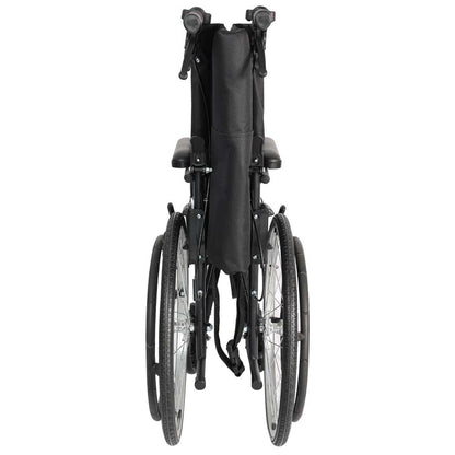 Altus Transport Wheelchair Lightweight Folding Self Propelled 20 Inch Wheel Black