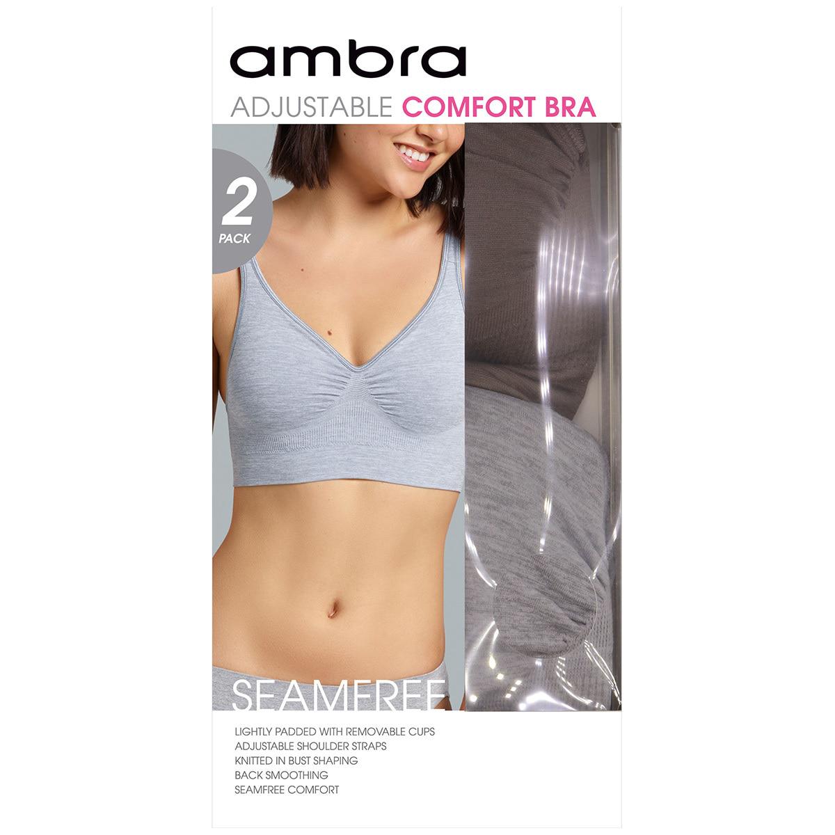 Ambra Comfort Bra 2 Pack Mocha and Grey