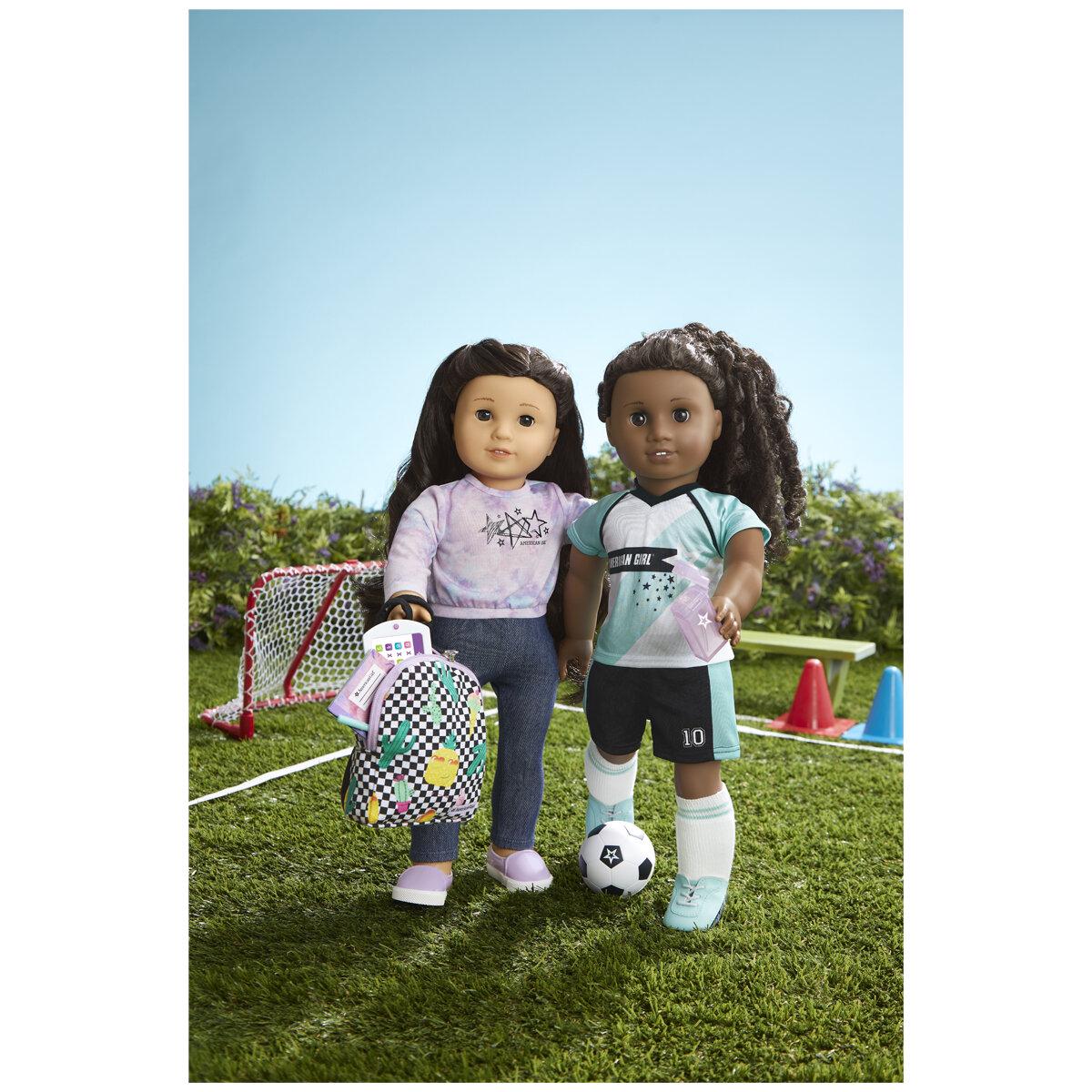 American Girl Doll #67 And School Day To Soccer Play Set 1615735