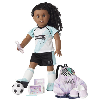 American Girl Doll #67 And School Day To Soccer Play Set 1615735