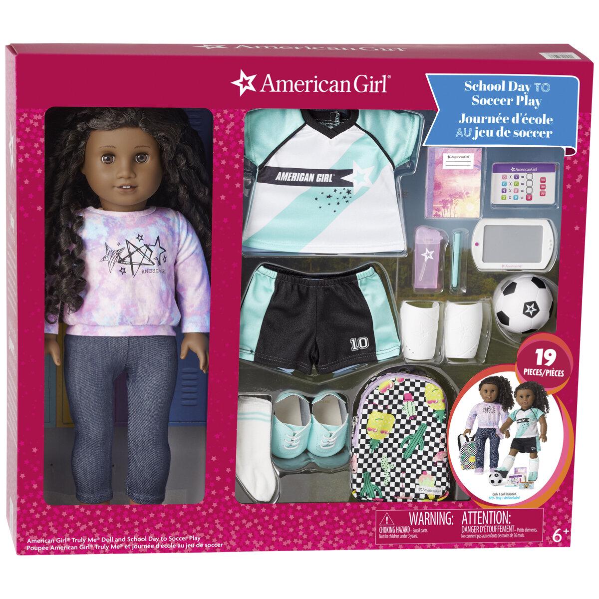 American Girl Doll #67 And School Day To Soccer Play Set 1615735