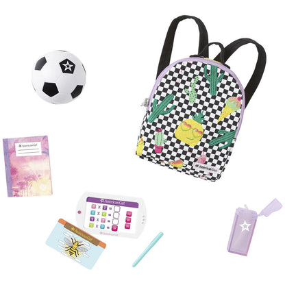 American Girl Doll #82 And School Day To Soccer Play Set 1615737