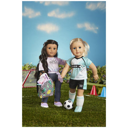 American Girl Doll #82 And School Day To Soccer Play Set 1615737