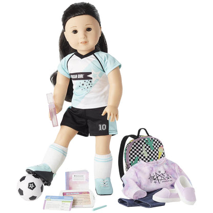 American Girl Doll #67 And School Day To Soccer Play Set 1615735