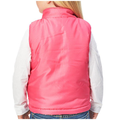 Andy and Evan Kids' Reversible Sherpa Vest Pink and Cream