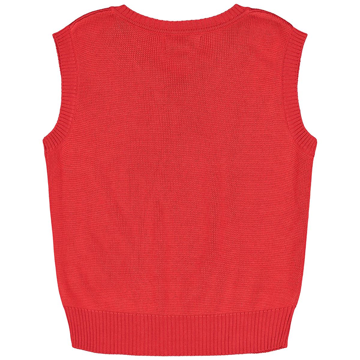 Andy and Evans Boy's 3pc Formal Set: Pants, Shirt, Vest and Bowtie Red/Grey