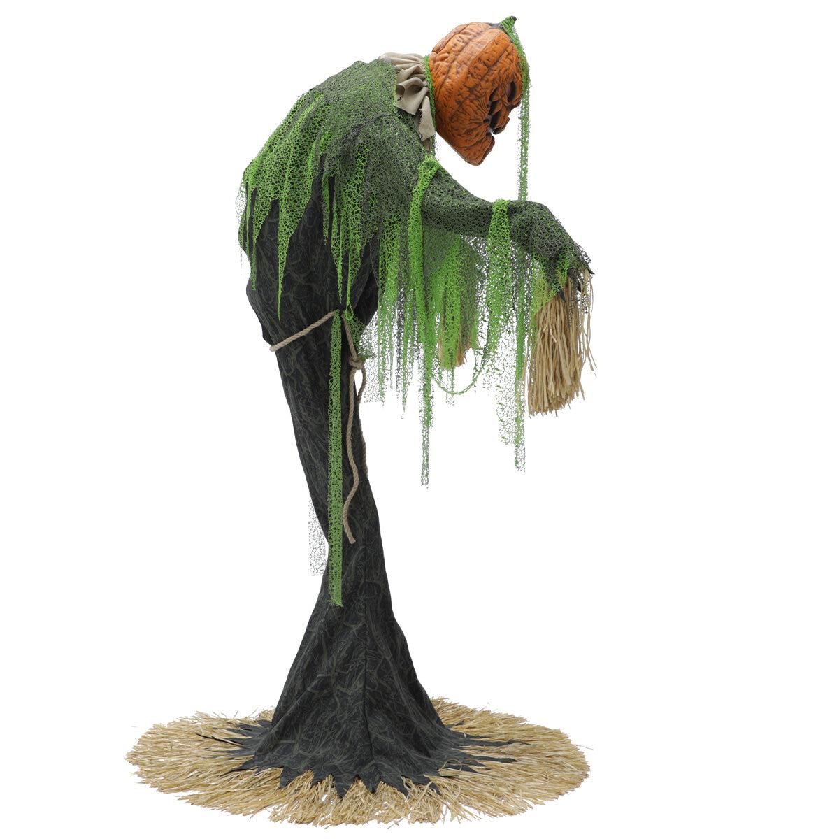 Animated Pumpkin Scarecrow 218cm