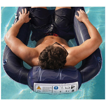 Aqua Oversized Pool Lounge With Canopy