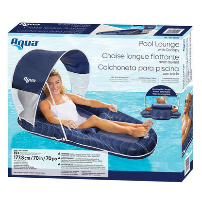 Aqua Oversized Pool Lounge With Canopy