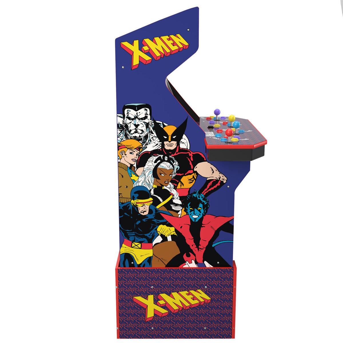Arcade1Up X-Men 4-Player Gaming Arcade Cabinet With Stool And Bundle