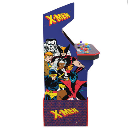 Arcade1Up X-Men 4-Player Gaming Arcade Cabinet With Stool And Bundle