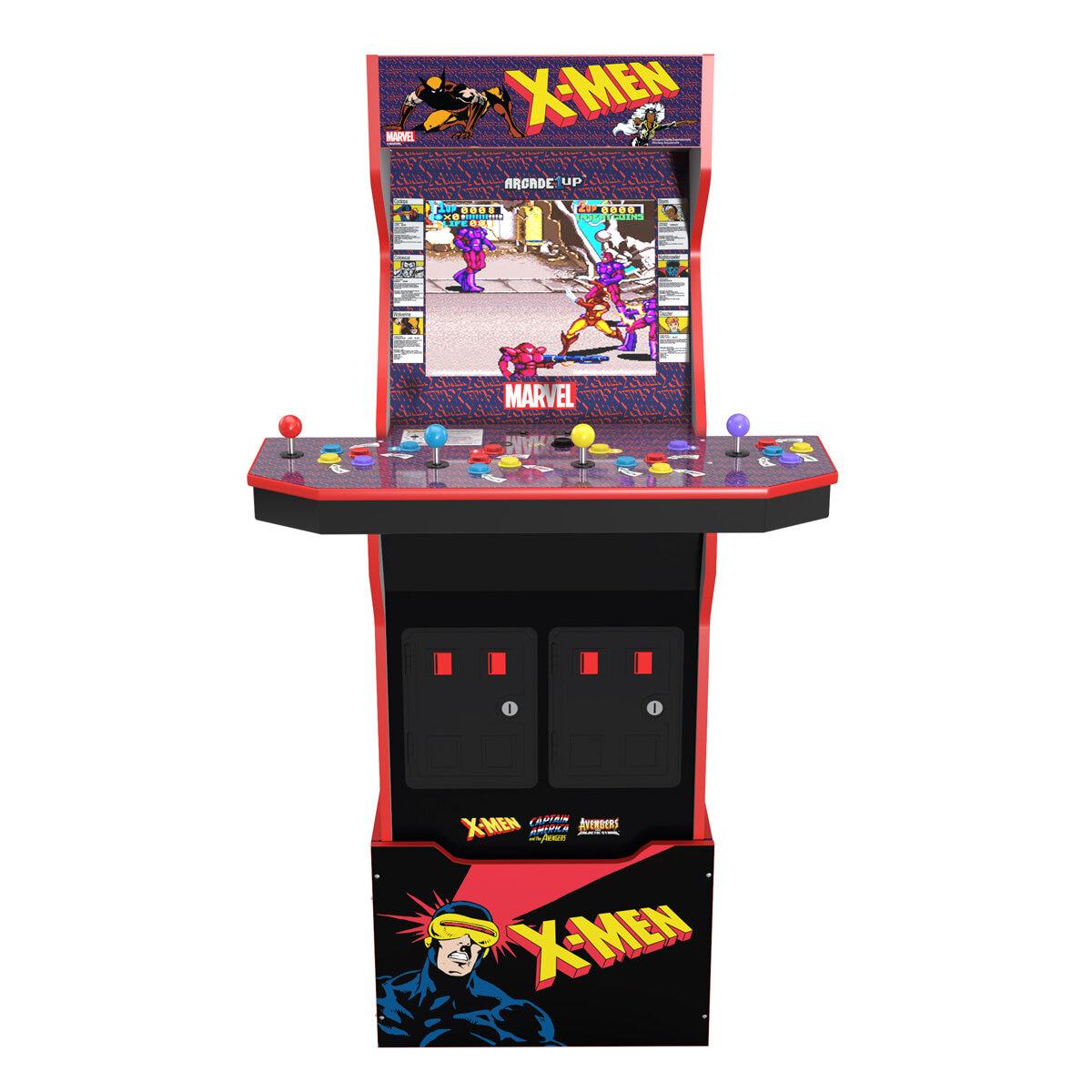 Arcade1Up X-Men 4-Player Gaming Arcade Cabinet With Stool And Bundle