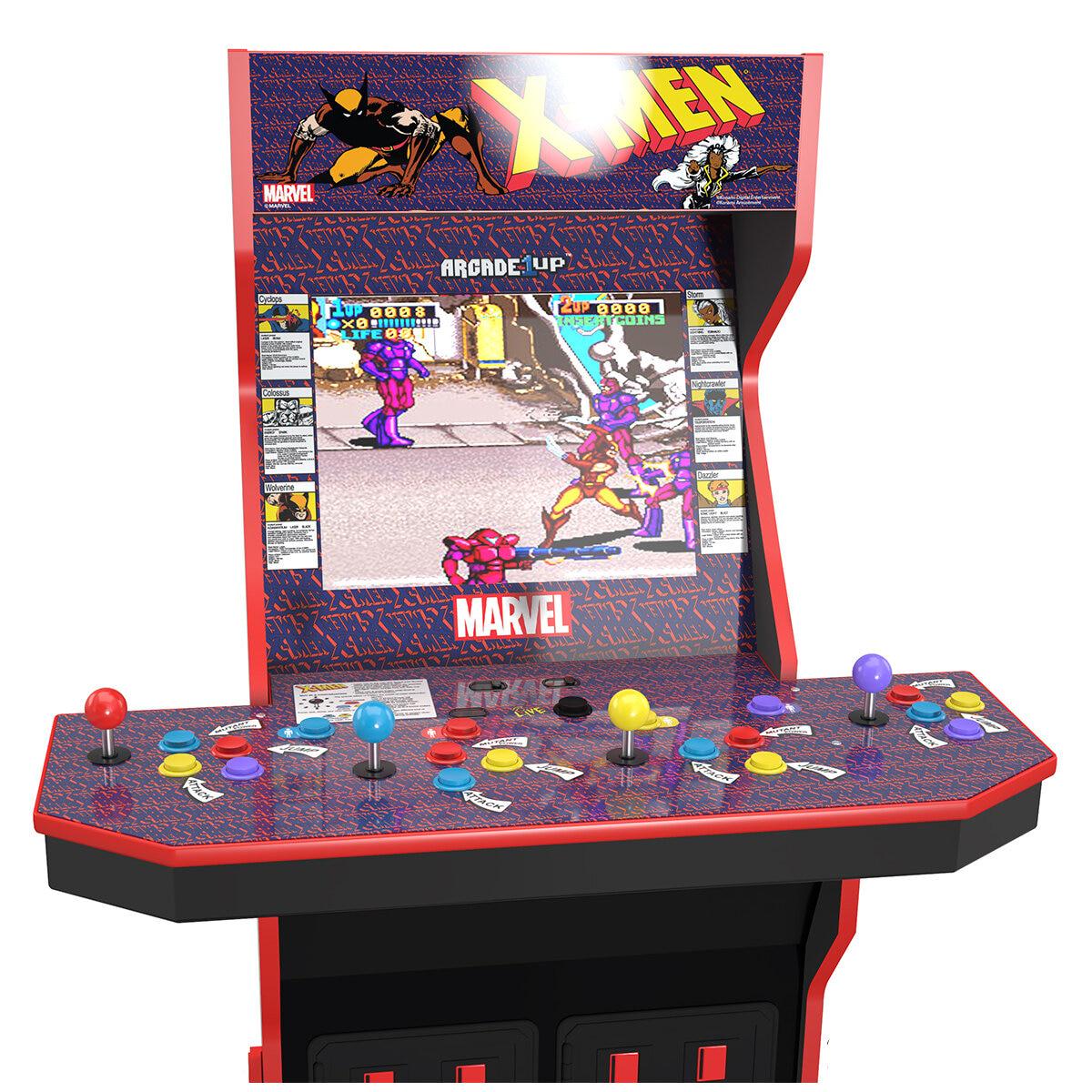 Arcade1Up X-Men 4-Player Gaming Arcade Cabinet With Stool And Bundle