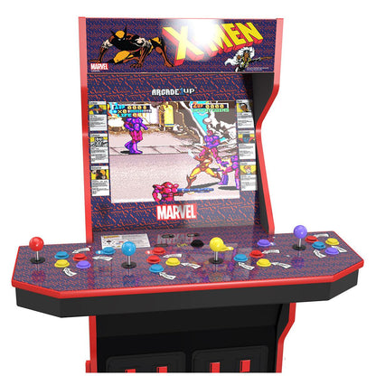 Arcade1Up X-Men 4-Player Gaming Arcade Cabinet With Stool And Bundle