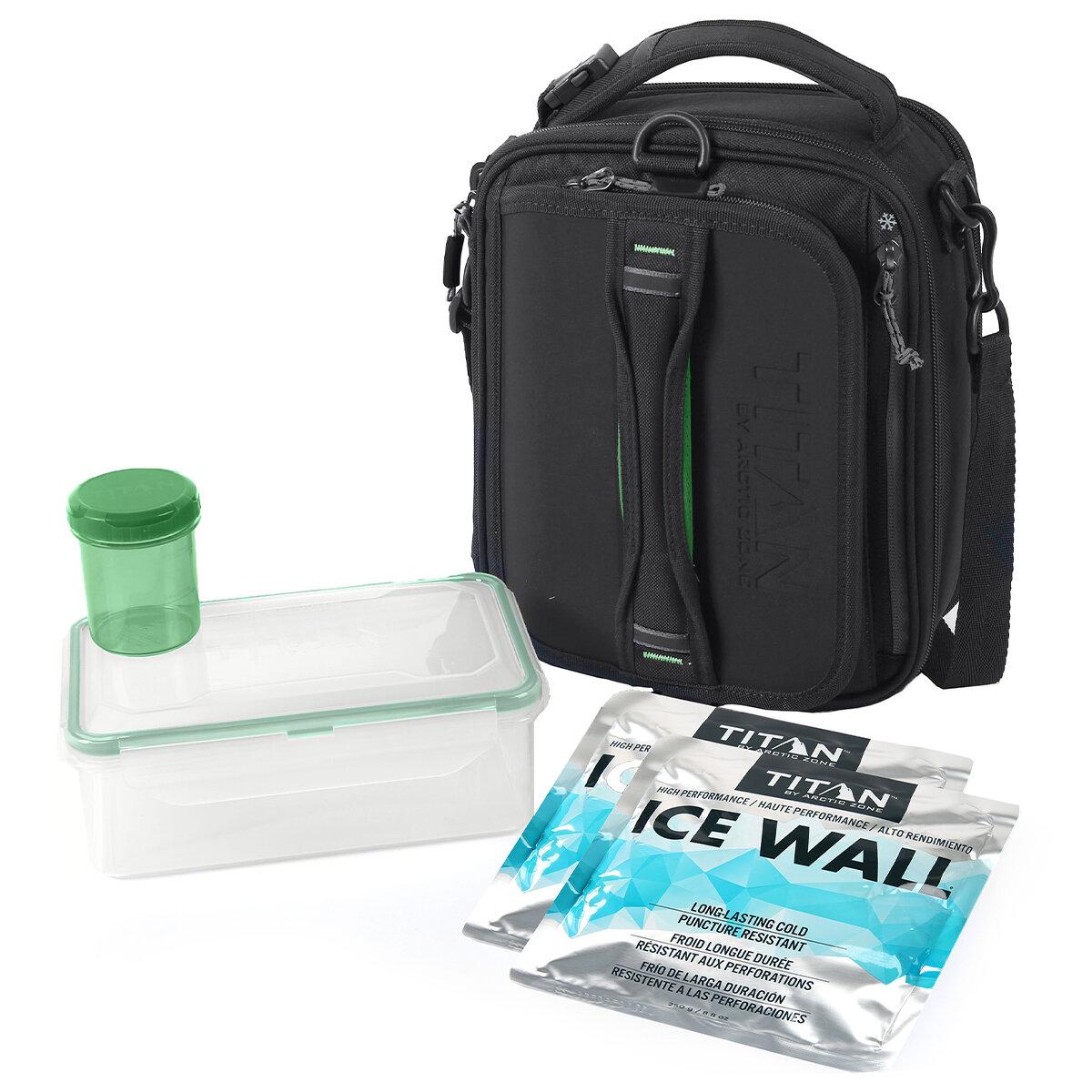 Arctic Zone Titan Crush Resistant Expandable Lunch Pack With Ice Walls Charcoal