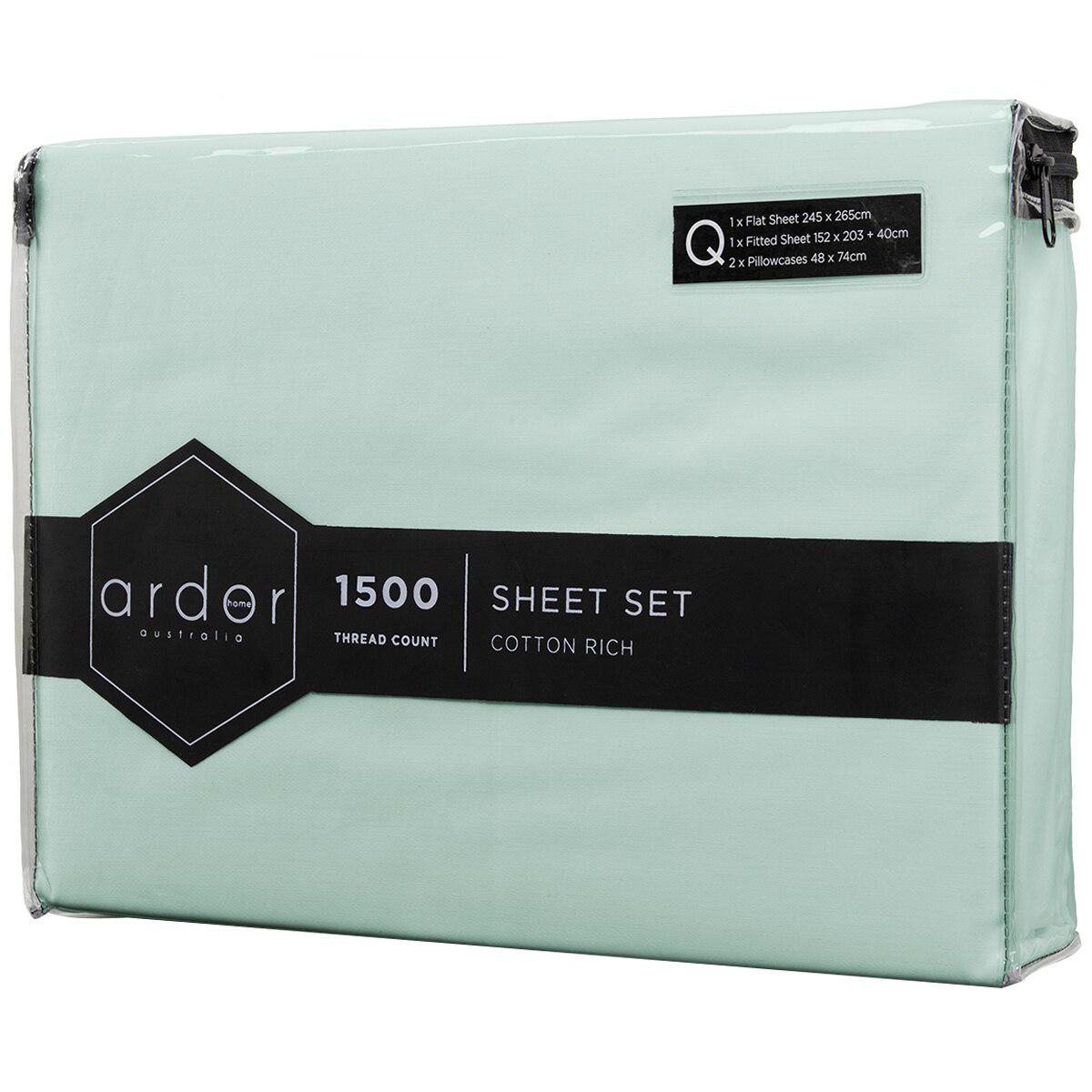 Ardor 1500 Thread Count Cotton Rich Sheet Sets Queen Bed