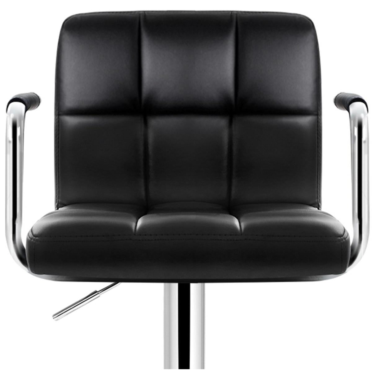 Artiss Black Gaslift Swivel Barstool with Arm Rests 2 Pack
