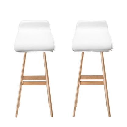 Artiss White Sliva Barstool 2 Pack