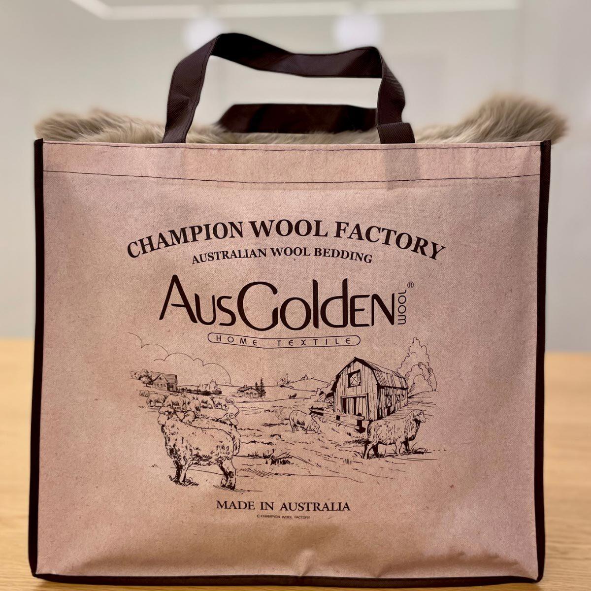 AusGolden Visby Square Wool Pillow
