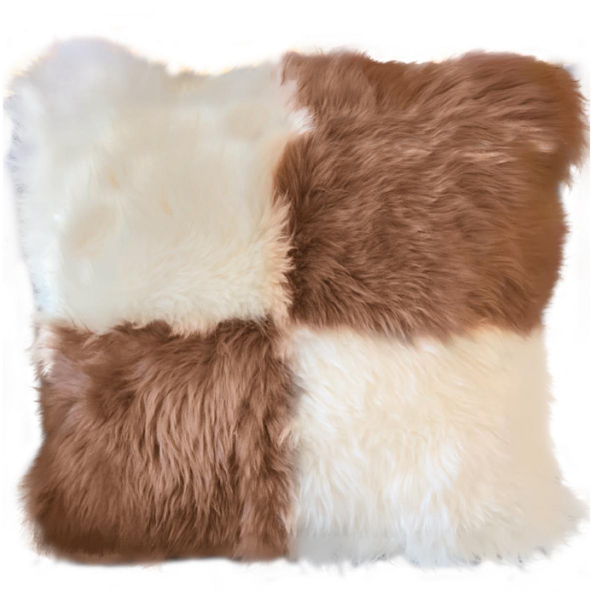 AusGolden Visby Square Wool Pillow Dark Brown