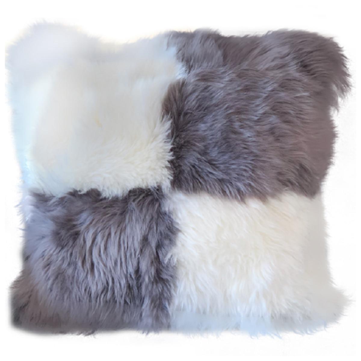 AusGolden Visby Square Wool Pillow Dark Brown