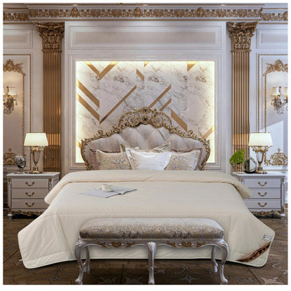 Ausgolden Baron Cotton Sateen And Pure Wool All Season Quilt King