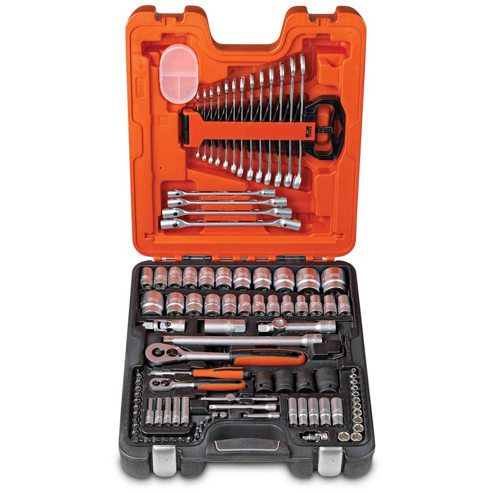 BAHCO 106 Piece X 1 2INCH Drive Metric SAE Socket and Spanner Set S106