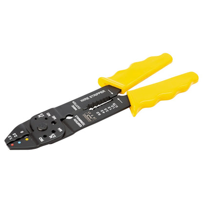 BAHCO 220mm 0.75-6mm Crimping Cutting Stripping Pliers with Yellow Handle CR B 01