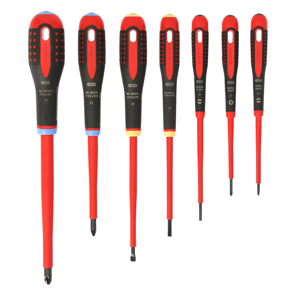 BAHCO 7 Piece 1000V VDE Insulated Screwdriver Set BE-9888S